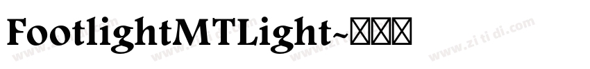FootlightMTLight字体转换