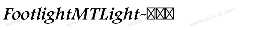 FootlightMTLight字体转换