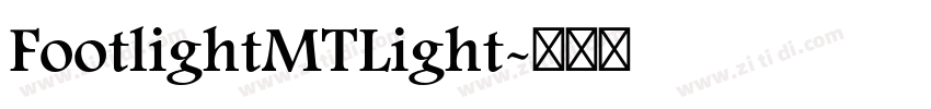 FootlightMTLight字体转换