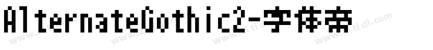 AlternateGothic2字体转换