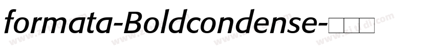formata-Boldcondense字体转换