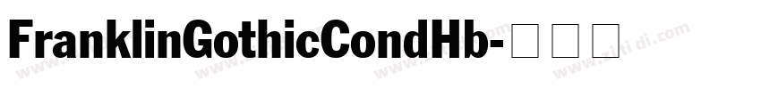 FranklinGothicCondHb字体转换