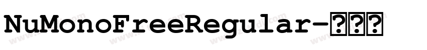NuMonoFreeRegular字体转换