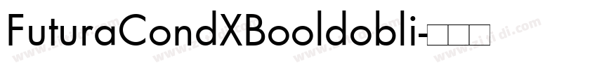 FuturaCondXBooldobli字体转换