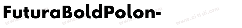 FuturaBoldPolon字体转换
