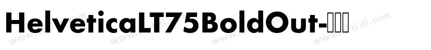 HelveticaLT75BoldOut字体转换
