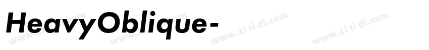 HeavyOblique字体转换