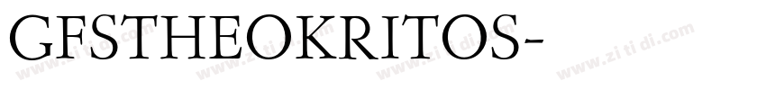 GFSTheokritos字体转换