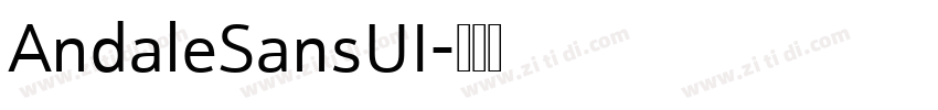 AndaleSansUI字体转换