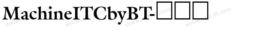 MachineITCbyBT字体转换