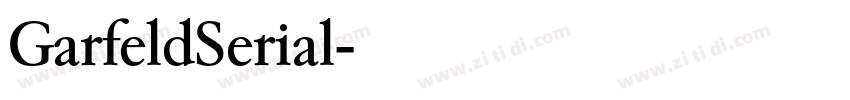 GarfeldSerial字体转换 GarfeldSerial字体转换