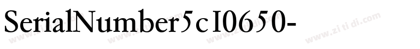 SerialNumber5c10650字体转换