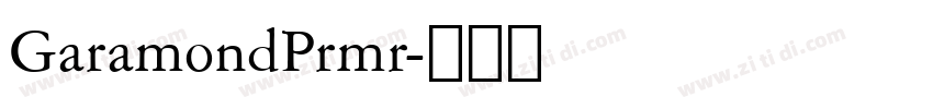 GaramondPrmr字体转换