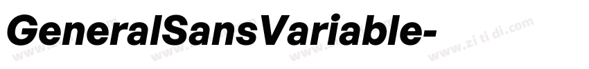 GeneralSansVariable字体转换