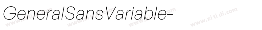 GeneralSansVariable字体转换
