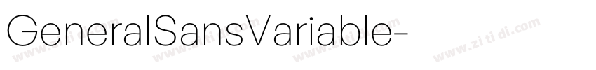 GeneralSansVariable字体转换