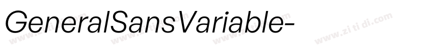 GeneralSansVariable字体转换