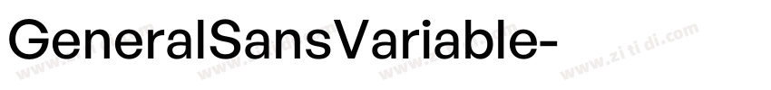 GeneralSansVariable字体转换