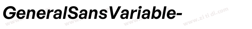 GeneralSansVariable字体转换