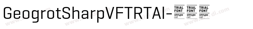 GeogrotSharpVFTRTAl字体转换
