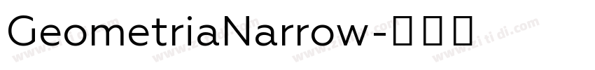 GeometriaNarrow字体转换