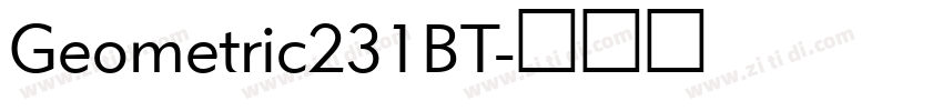 Geometric231BT字体转换