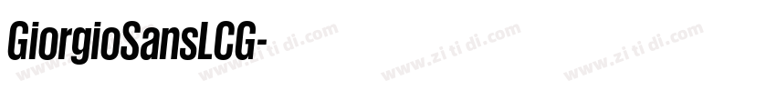 GiorgioSansLCG字体转换