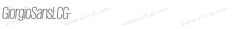 GiorgioSansLCG字体转换