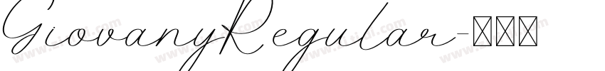 GiovanyRegular字体转换