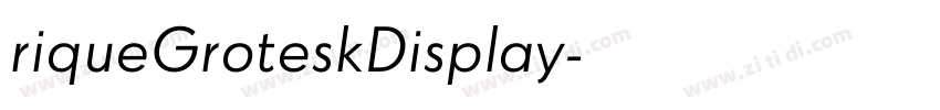 riqueGroteskDisplay字体转换