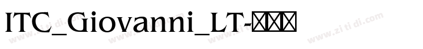 ITC_Giovanni_LT字体转换