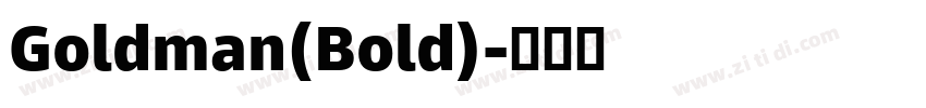 Goldman(Bold)字体转换
