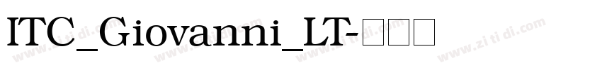 ITC_Giovanni_LT字体转换