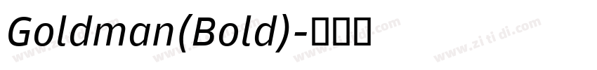 Goldman(Bold)字体转换