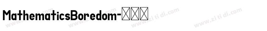 MathematicsBoredom字体转换
