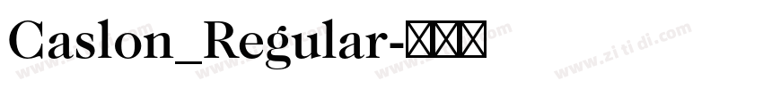 Caslon_Regular字体转换