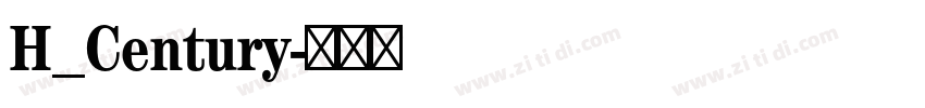 H_Century字体转换 H_Century字体转换