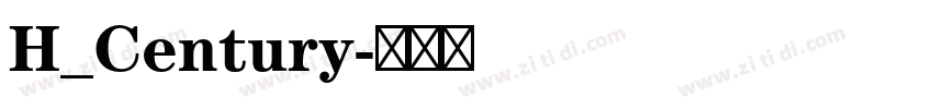 H_Century字体转换 H_Century字体转换