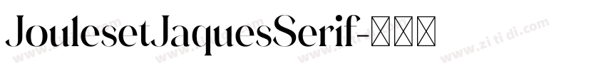 JoulesetJaquesSerif字体转换