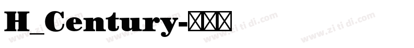H_Century字体转换 H_Century字体转换