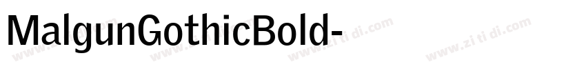 MalgunGothicBold字体转换