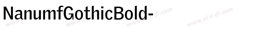NanumfGothicBold字体转换