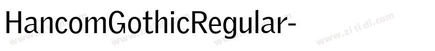 HancomGothicRegular字体转换
