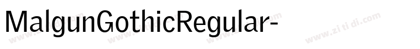 MalgunGothicRegular字体转换