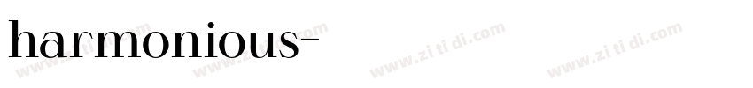 harmonious字体转换