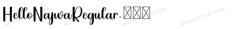 HelloNajwaRegular字体转换