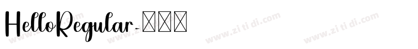 HelloRegular字体转换