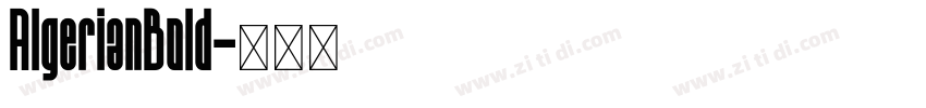 AlgerianBold字体转换