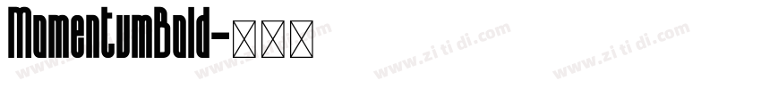 MomentumBold字体转换