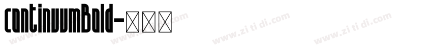 continuumBold字体转换